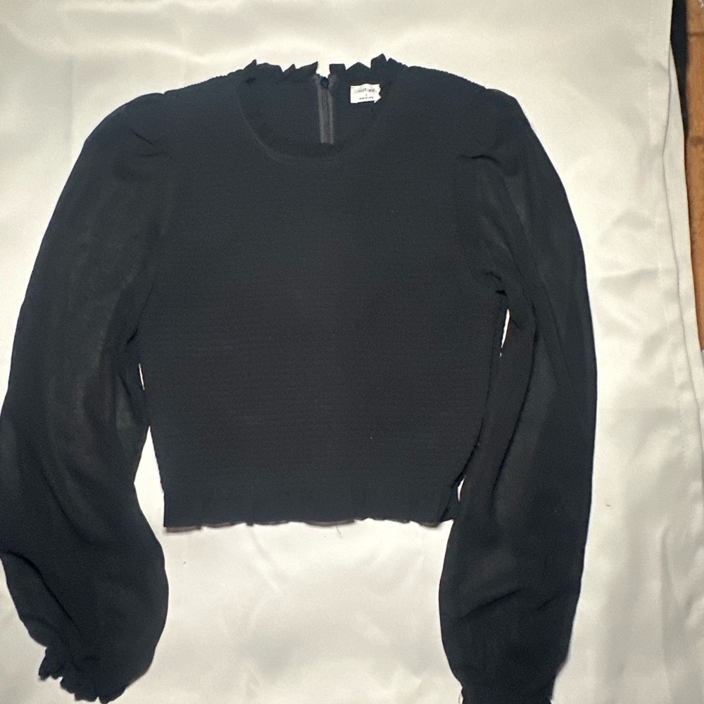 Aritzia Wilfred Tempest Black Womens Top Size Small (S)